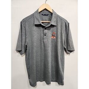 Cutter & Buck Polo Shirt Mens L‎ Grey, Oklahoma State University Short Sleeve